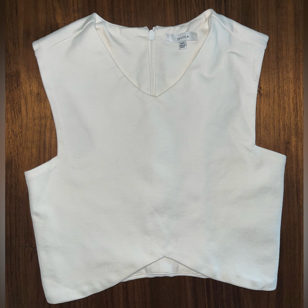 Talula Cream Sleeveless Cropped Top
